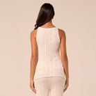 White Knit Sleeveless Top - shopaleena