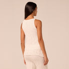 White Knit Sleeveless Top - shopaleena
