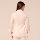 White Long Sleeve Cotton-Linen Shirt - shopaleena