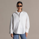 White Loose Fit Cotton Shirt - shopaleena