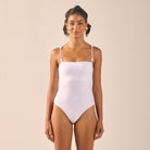 White One Piece Swimsuit - shopaleena