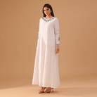 White Remie Dress with A - Line Skirt - shopaleena