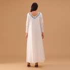 White Remie Dress with A - Line Skirt - shopaleena