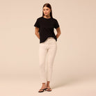White Straight Leg Jeans - shopaleena