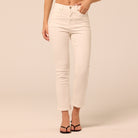 White Straight Leg Jeans - shopaleena