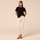 White Straight Leg Jeans - shopaleena