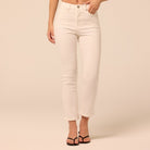 White Straight Leg Jeans - shopaleena