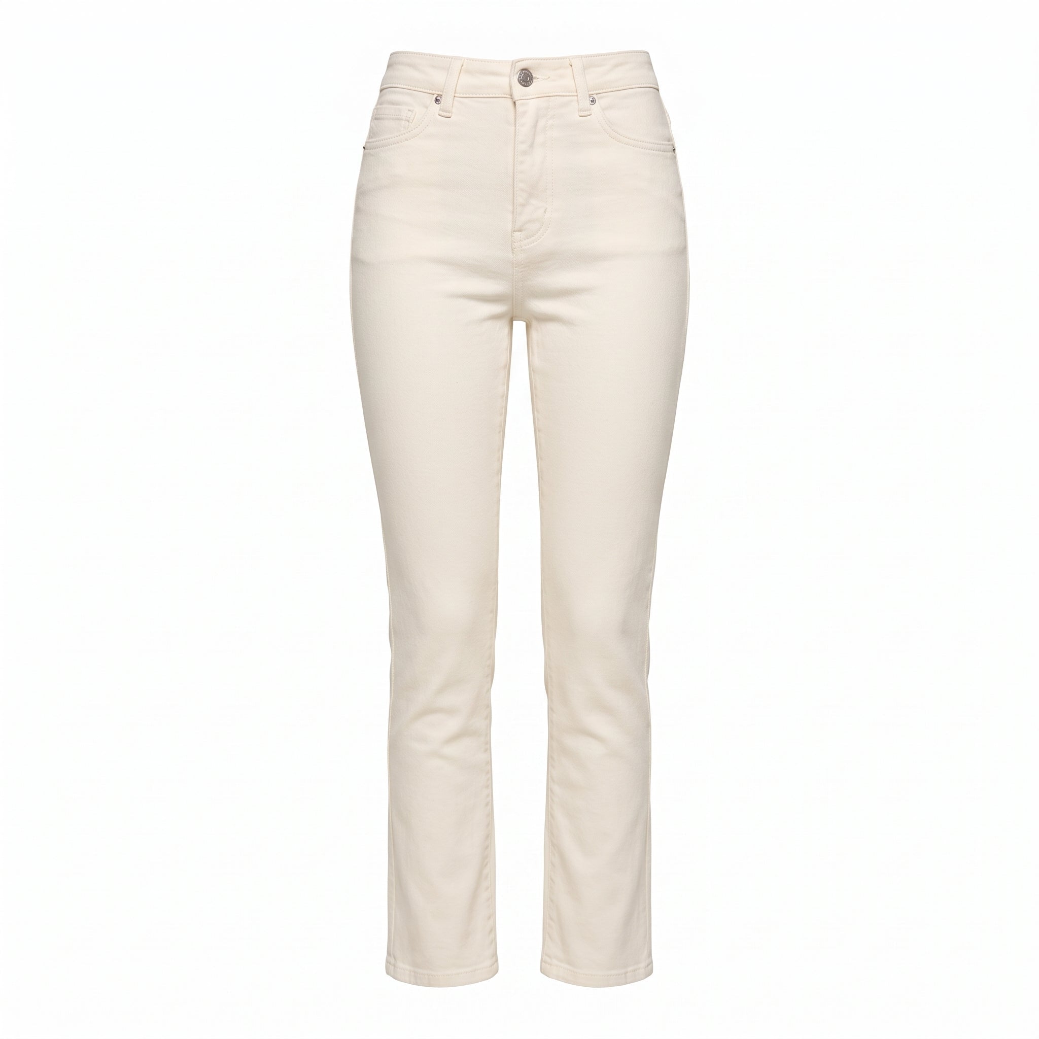 White Straight Leg Jeans - shopaleena