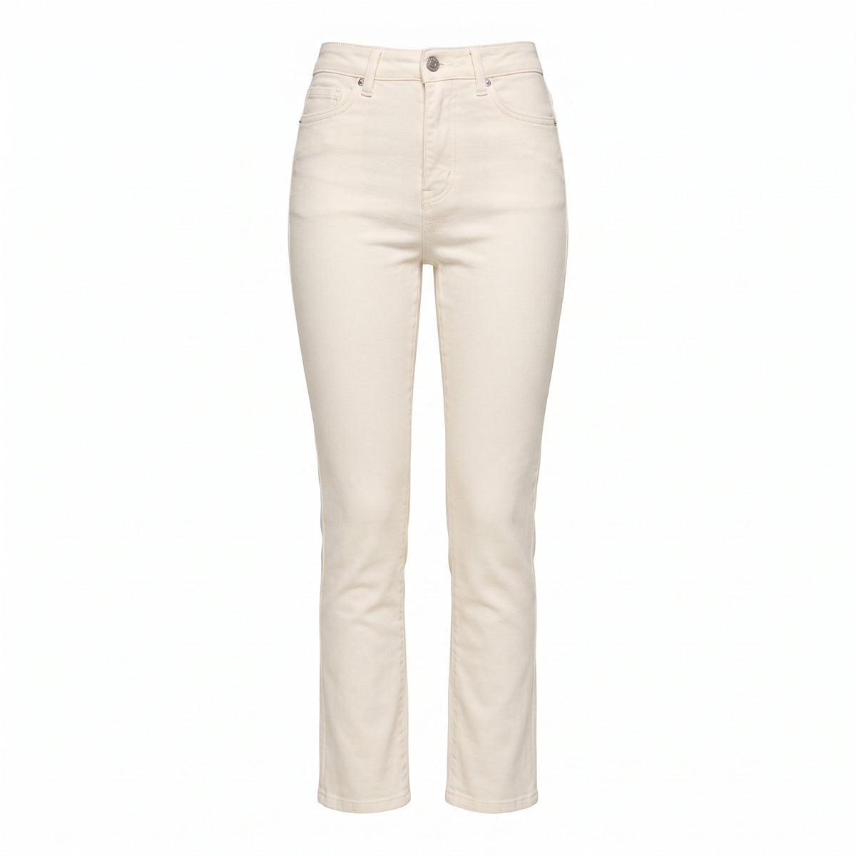 White Straight Leg Jeans - shopaleena
