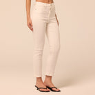 White Straight Leg Jeans - shopaleena