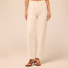 White Wide Leg Jeans - shopaleena
