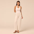 White Wide Leg Jeans - shopaleena