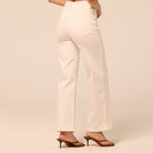 White Wide Leg Jeans - shopaleena