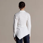 White Wrap Waist Cotton Shirt - shopaleena