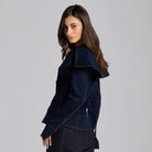 Wide Collar Denim Jacket - shopaleena