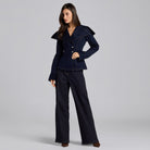 Wide Collar Denim Jacket - shopaleena