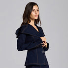 Wide Collar Denim Top - shopaleena