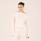 Wide Fit Bamboo Boat Neckline Top - shopaleena