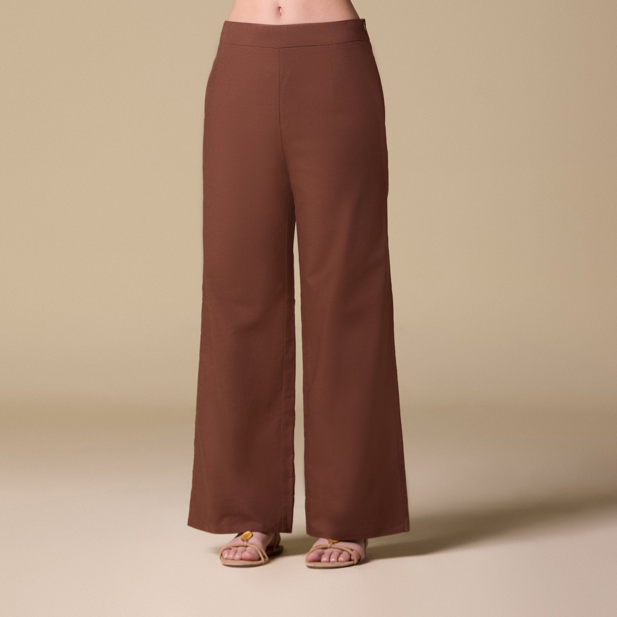 Wide leg linen pants - shopaleena