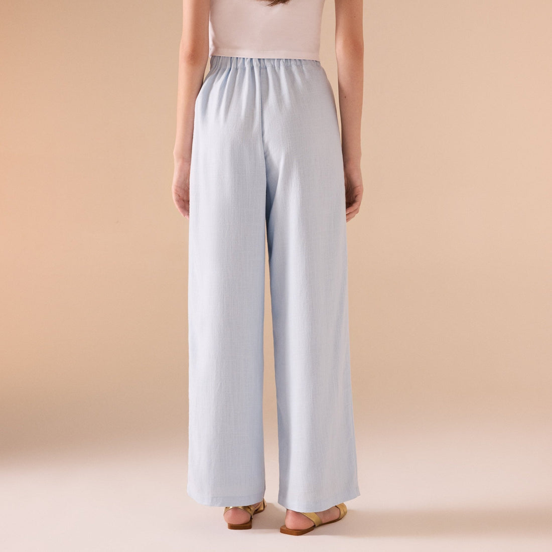 Wide Leg Linen Trouser - shopaleena