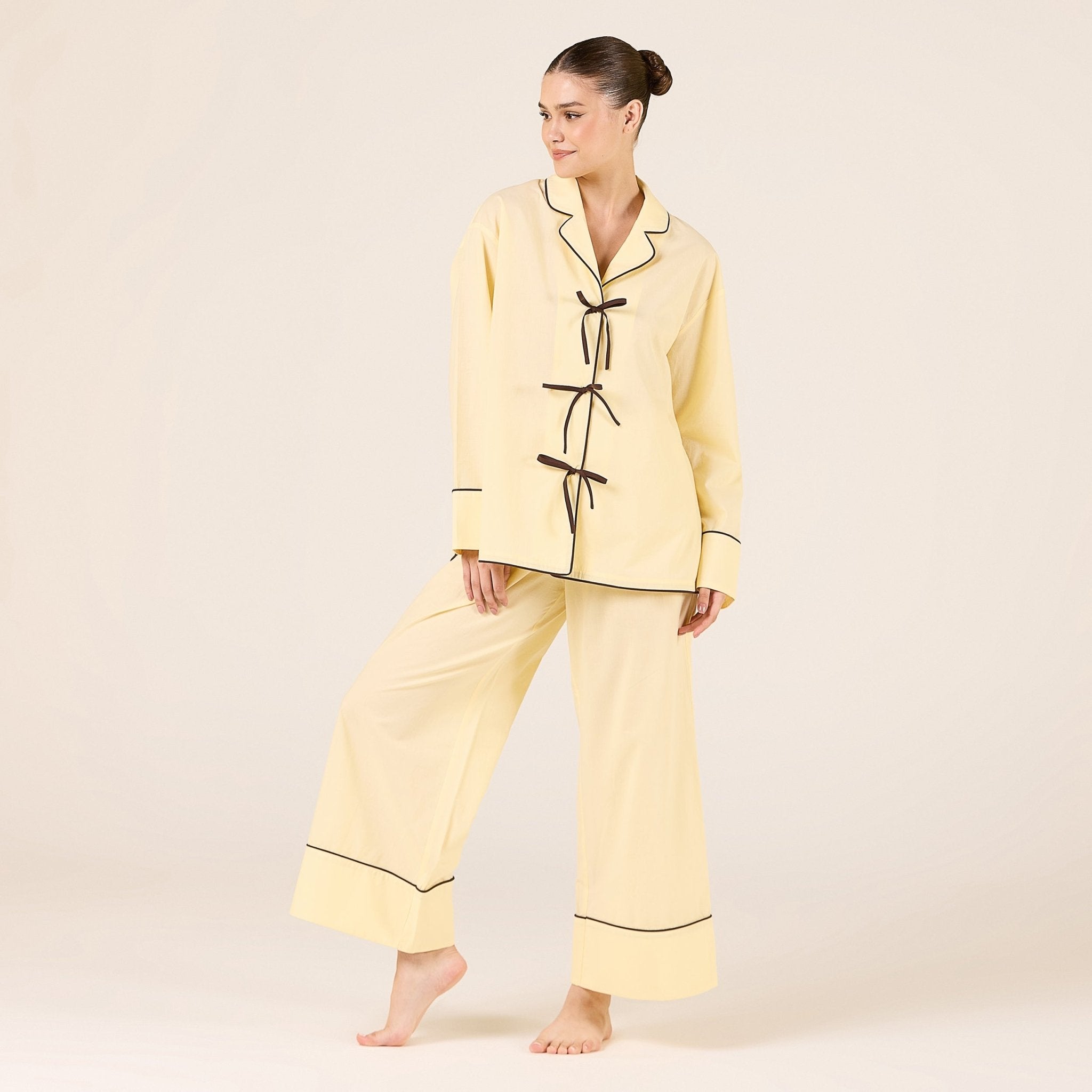 Wide Leg Pants with Elastic Waist - shopaleena