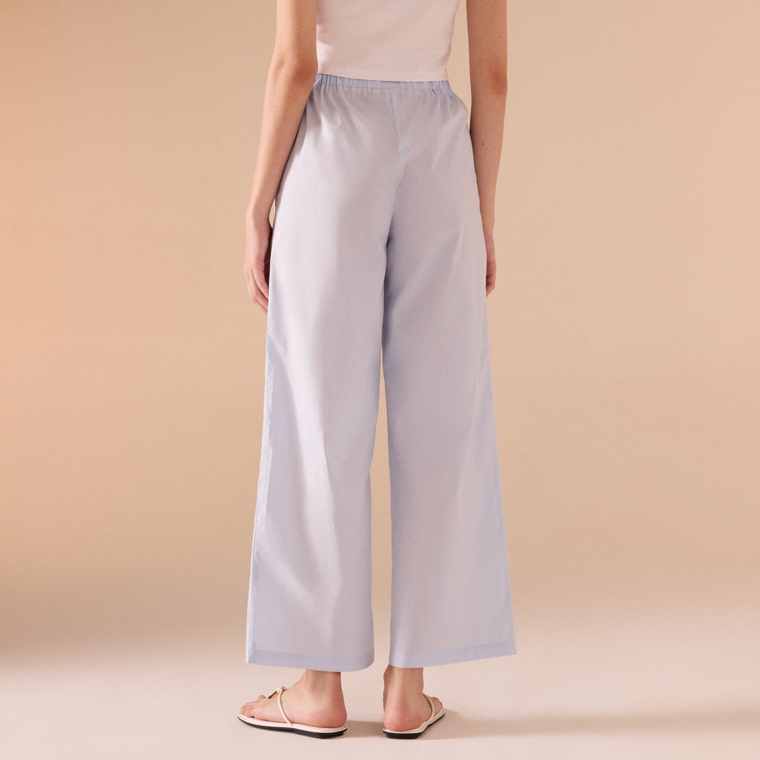 Wide Leg Poplin Pant - shopaleena