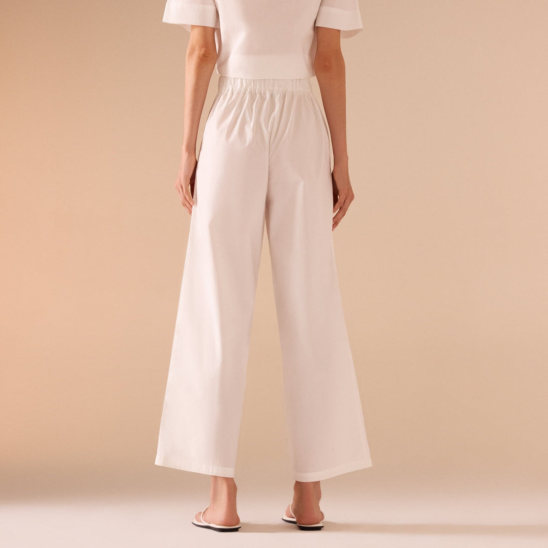 Wide Leg Poplin Pant - shopaleena