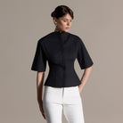 Wide Short-Sleeve Cotton Shirt - shopaleena