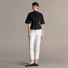 Wide Short-Sleeve Cotton Shirt - shopaleena