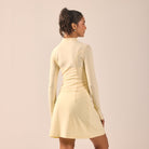 Yellow Long Sleeve Front Zipper Swim Top - shopaleena