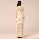 Yellow Ruffle Lace Maxi Dress - shopaleena