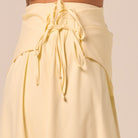 Yellow Side-Tie Poplin Maxi Skirt - shopaleena