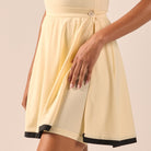 Yellow Swim Skirt with Black Trim - shopaleena