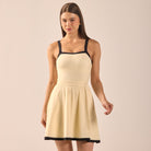 Yellow Swim Skirt with Black Trim - shopaleena