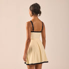 Yellow Swim Skirt with Black Trim - shopaleena