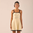 Yellow Swim Skirt with Black Trim - shopaleena