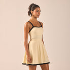 Yellow Swim Skirt with Black Trim - shopaleena