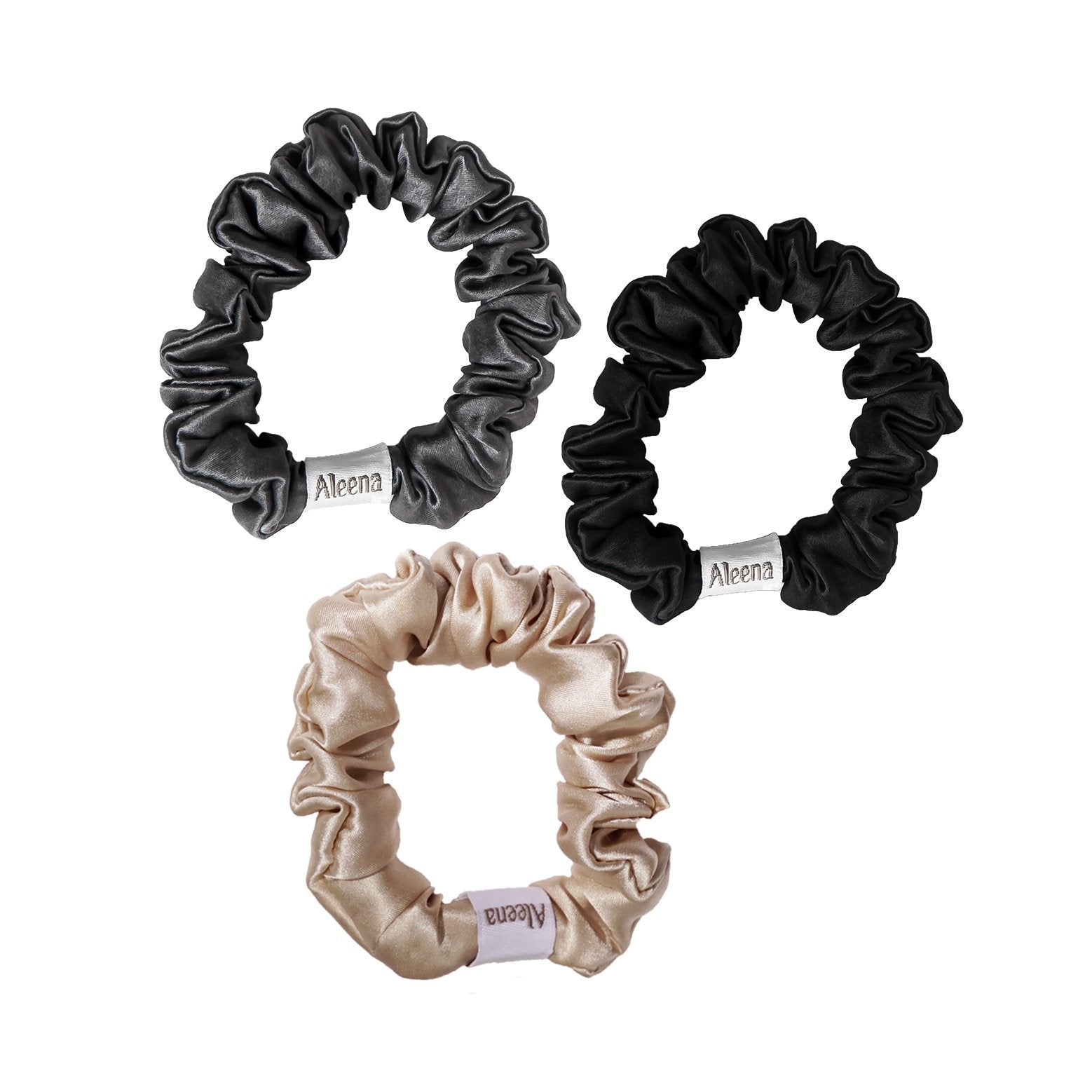 ربطات شعر سكرانشي حرير متوسطة من الينا بألوان الشروق حرير Aleena وعد التركي