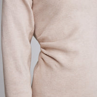Asymmetric cut long sleeve Knitted top - shopaleena