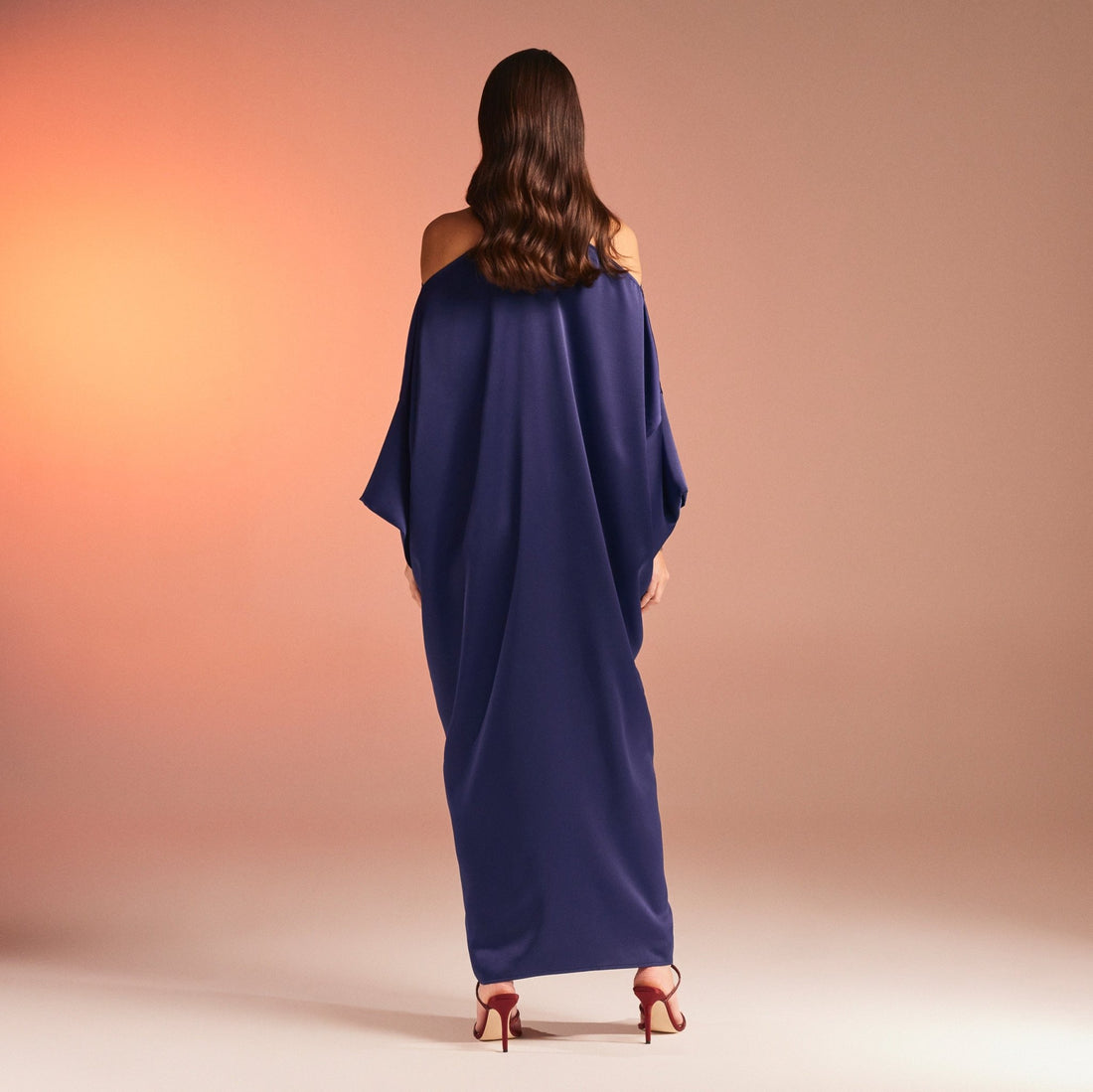 Criss Cross Satin Kaftan - shopaleena