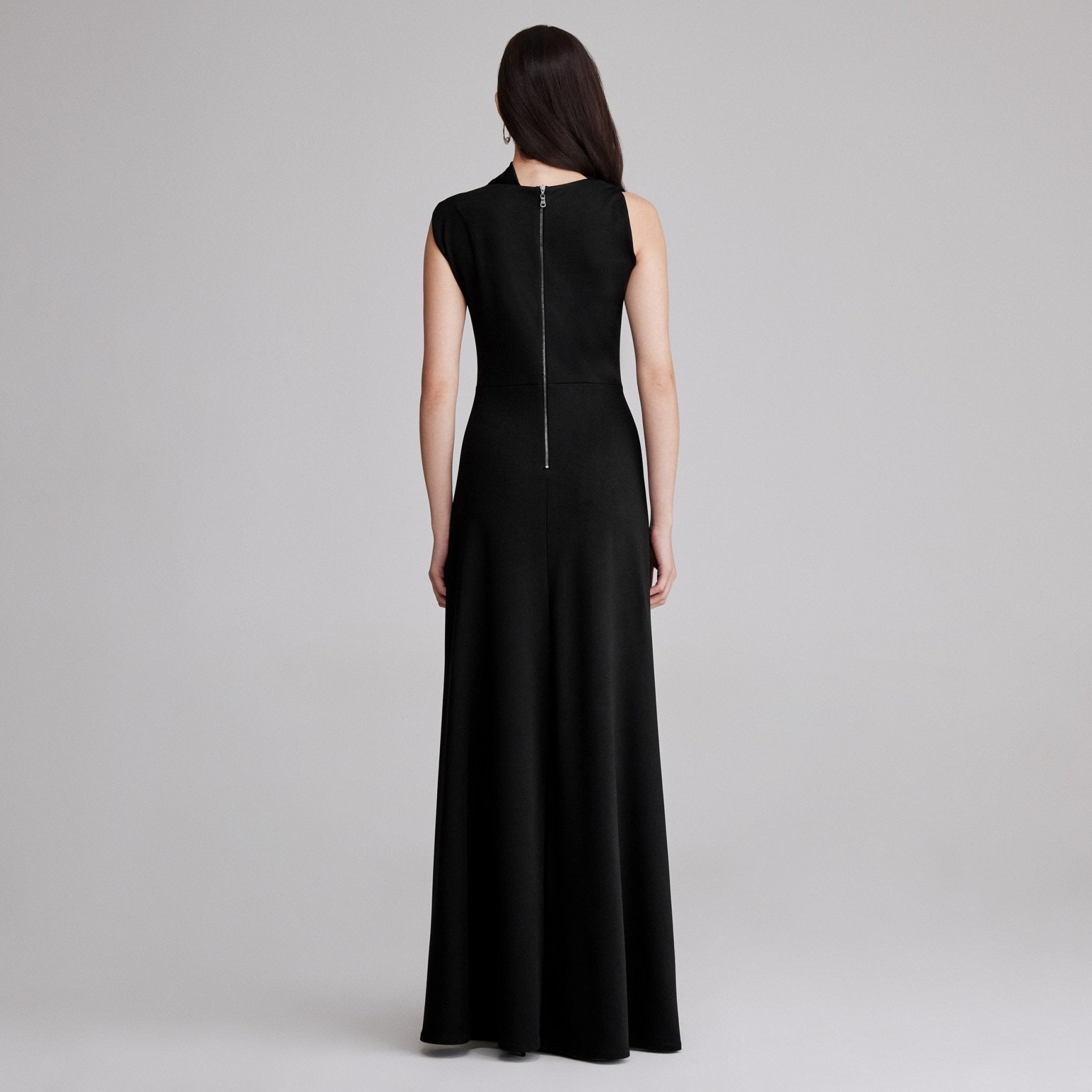 Draped Jersey Maxi Dress - shopaleena