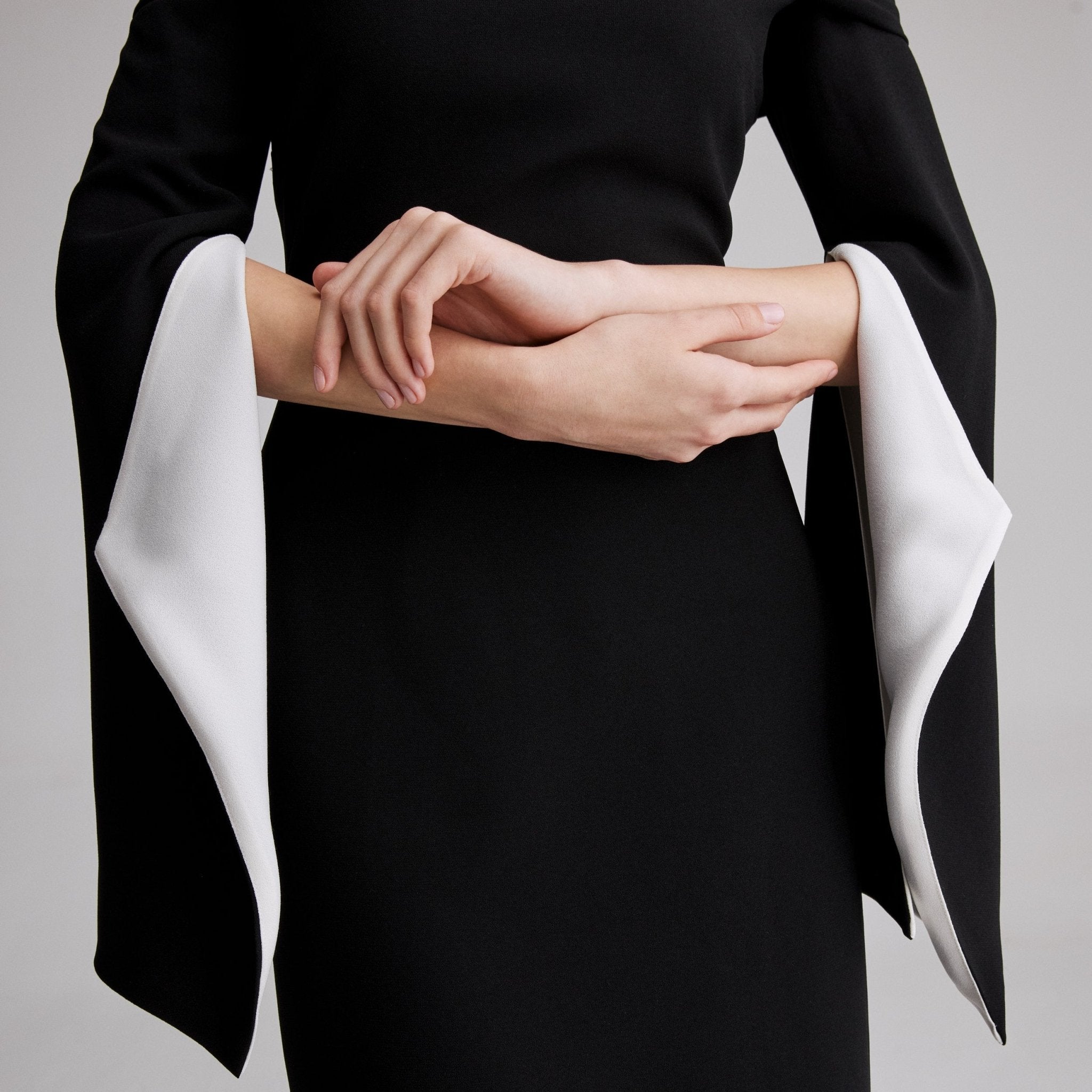 Alda One Shoulder Charming High Low Crepe Dress