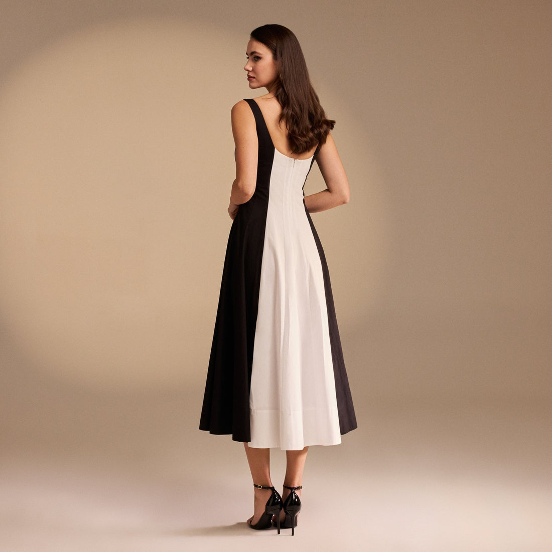 Fitted Waist midi A-line dress – shopaleena