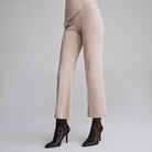 High waist knitted flare pant - shopaleena