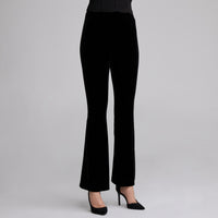 High waist velvet flare pants - shopaleena