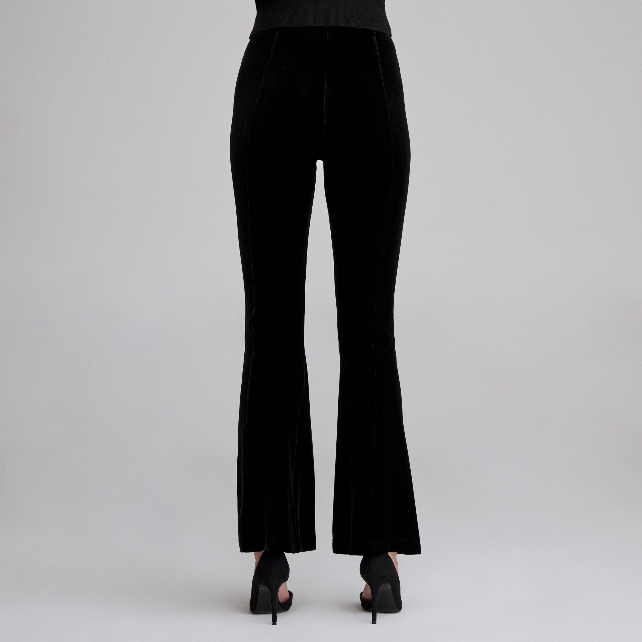 High waist velvet flare pants - shopaleena