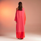 Long Sleeve One Shoulder Satin Kaftan - shopaleena