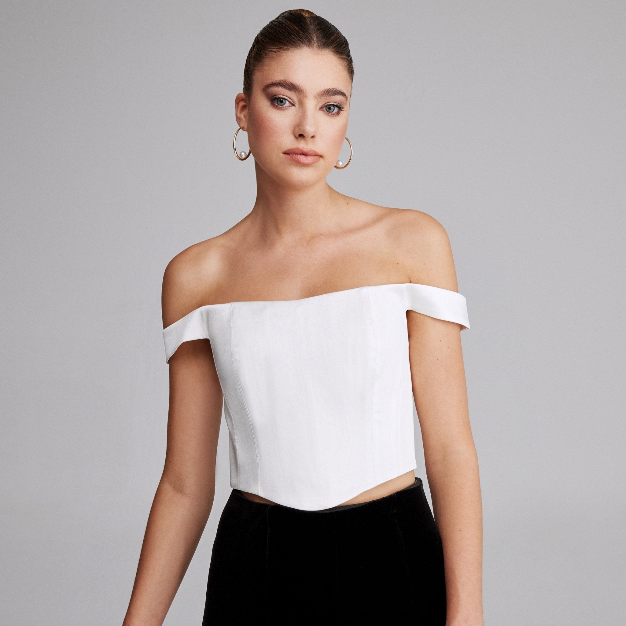 Off Shoulder Corset Top - shopaleena