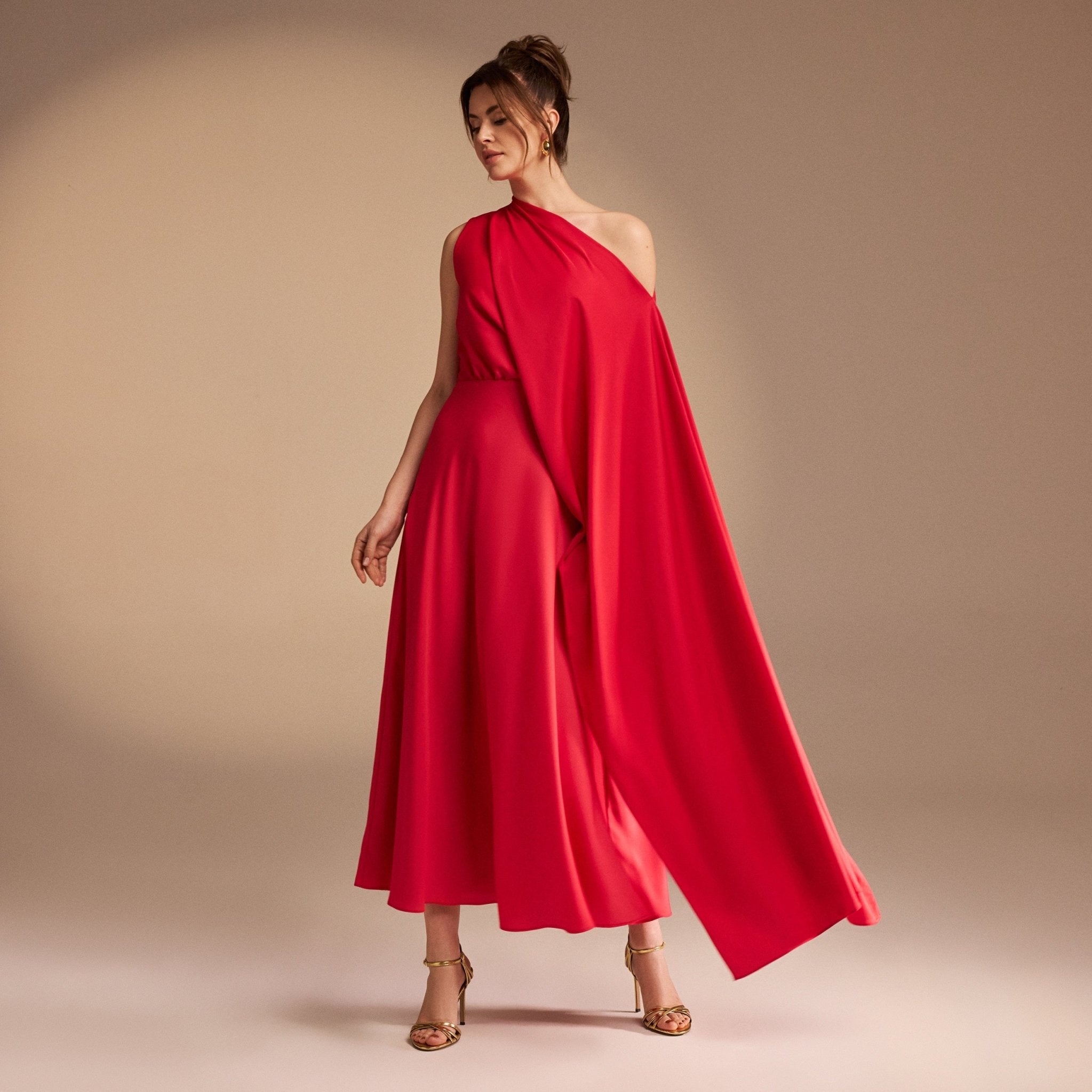 【etoll. 】Drape design I-line dress etoll. Etoll. Drape Design I-Line Dress for Weddings and Parties