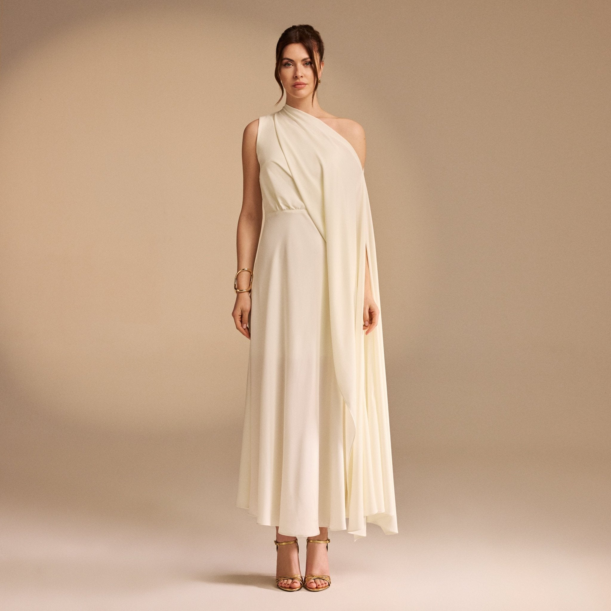 【etoll. 】Drape design I-line dress etoll. Etoll. Drape Design I-Line Dress for Weddings and Parties